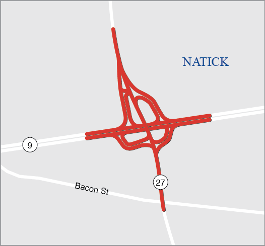 NATICK: BRIDGE REPLACEMENT, ROUTE 27 OVER ROUTE 9 AND INTERCHANGE IMPROVEMENTS